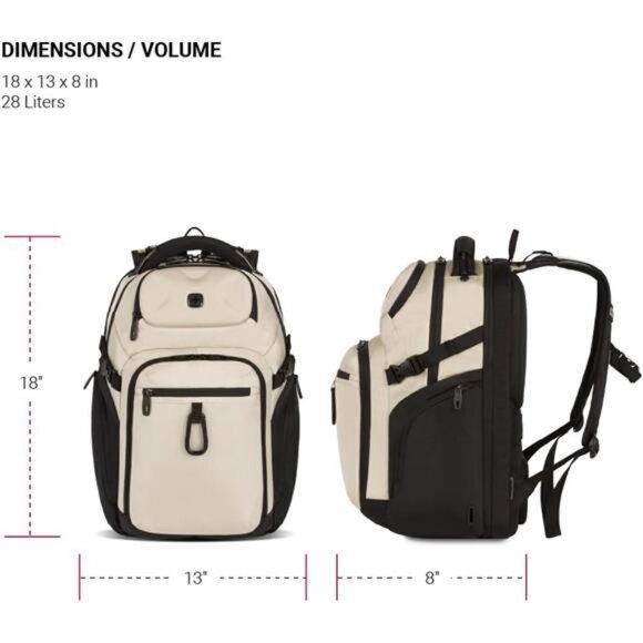 SwissGear Endure Scansmart Laptop Backpack, Vintage Khaki, 17.75-Inch main image 4